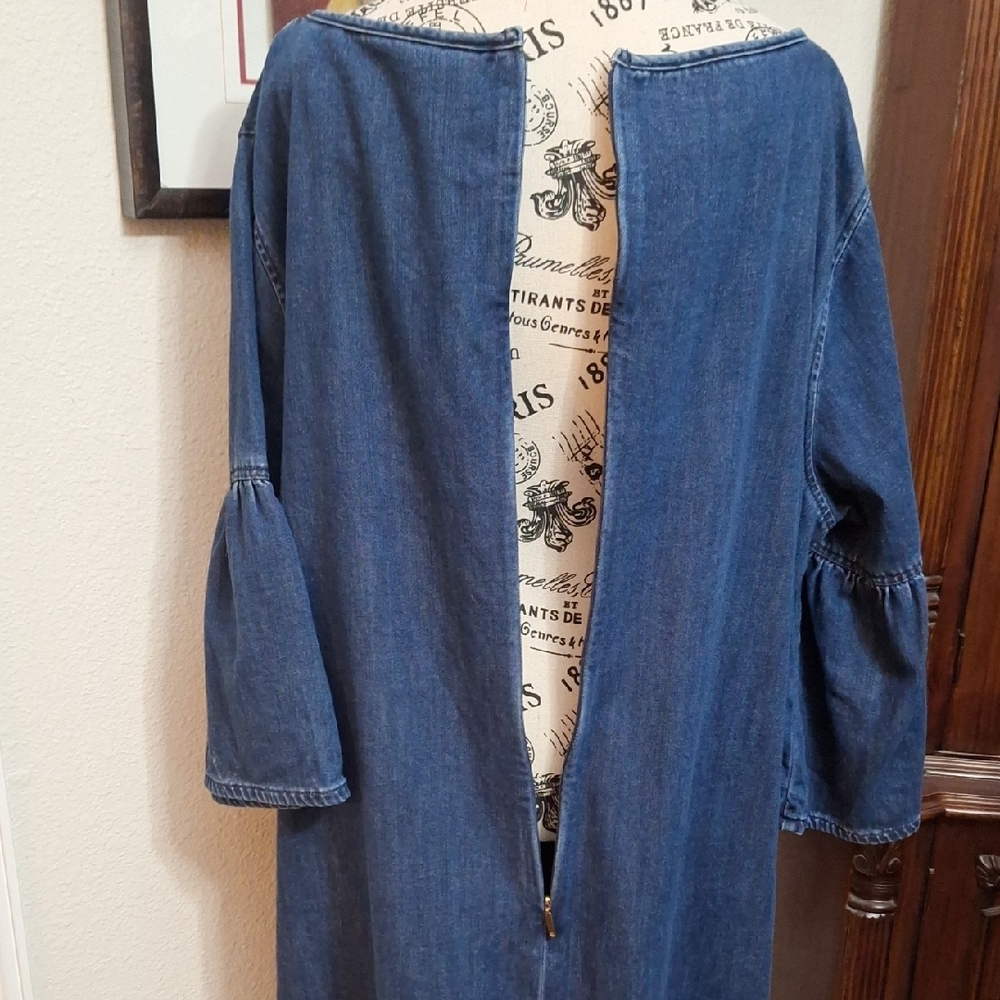 Ralph Lauren Dark Indigo Denim Shift Dress - Picture 6 of 11